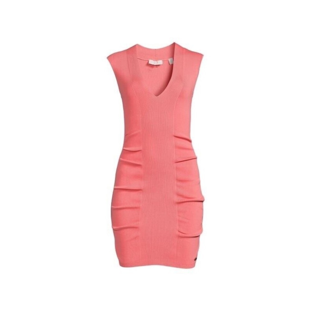 F. Ted Baker Women Dress Size 3 Or 8 Coral  Sleeveless V  Neck NWT $260. B